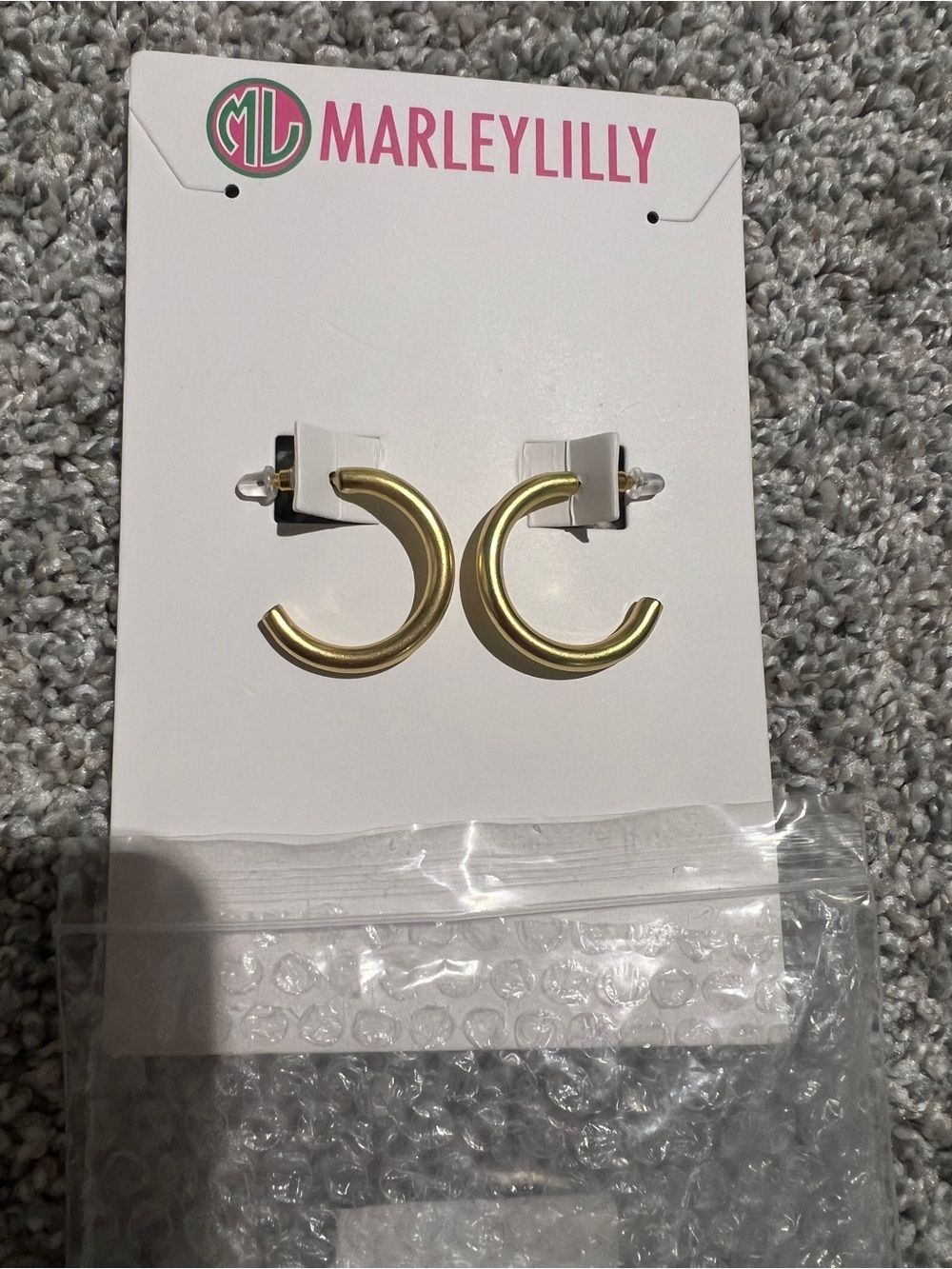 Marley Lilly Gold Semi-Hoop Earrings